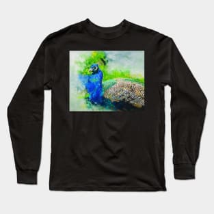 Painted Peacock Long Sleeve T-Shirt